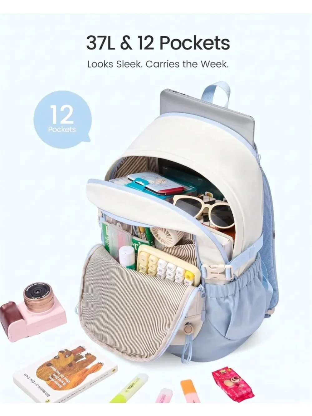 Cute School Backpack for Teen Girls, Stylish Bookbag for Students, Durable